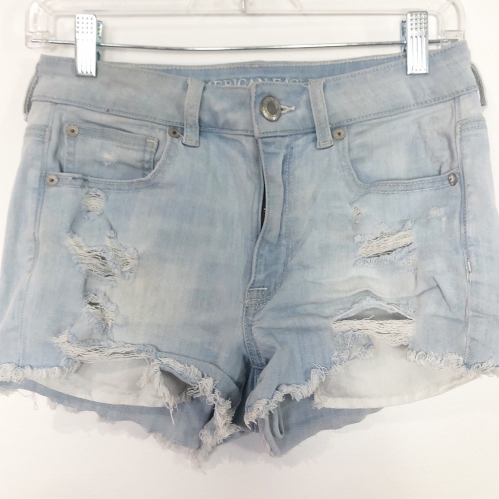 American Eagle hi- rise Shortie shorts size 6
